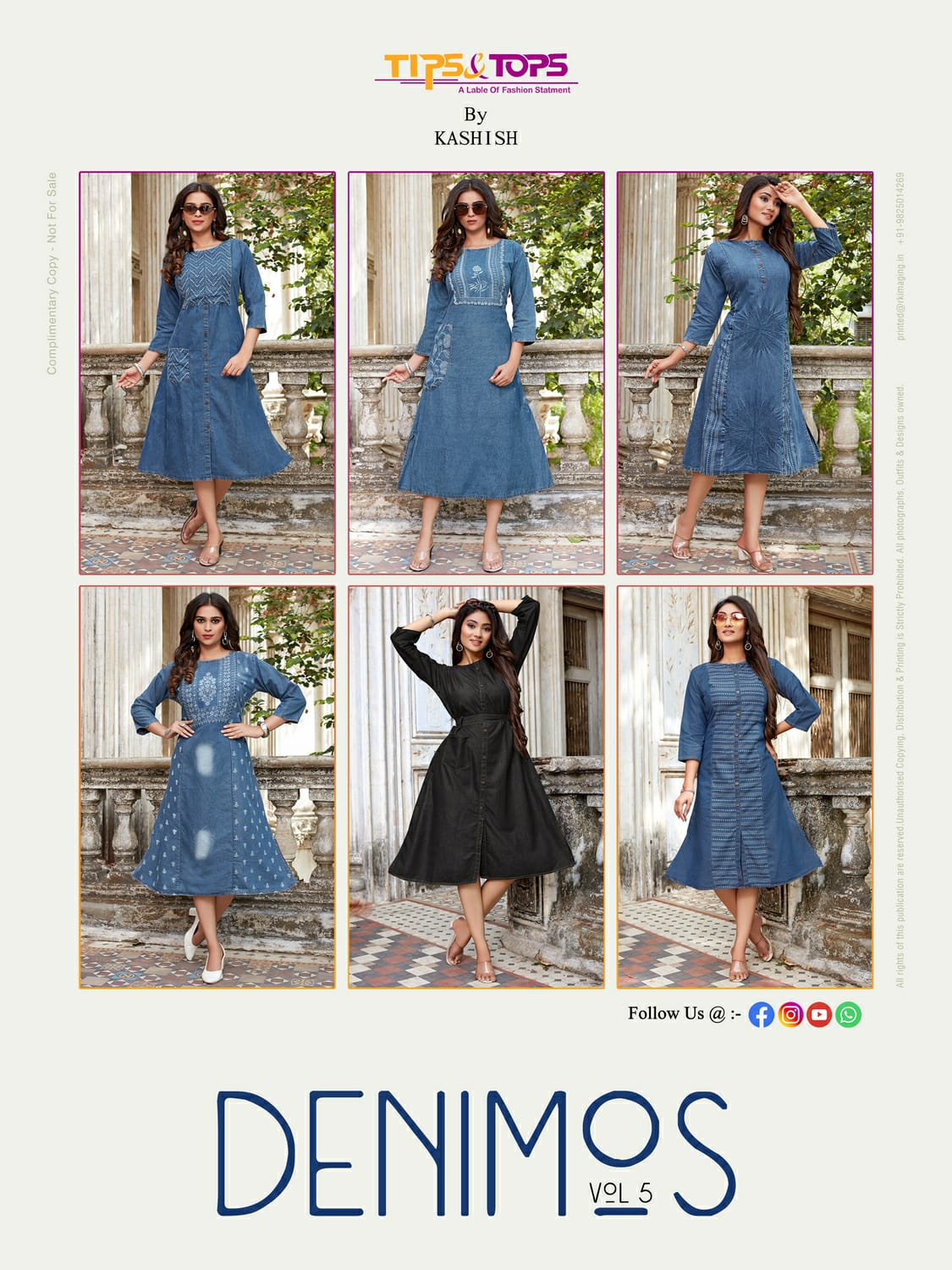 DENIMOS 05 Fancy Anarkali Designer Ethnic Wear Cotton Kurtis Collection